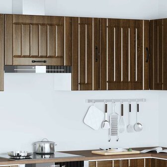 Keukenbovenkast Lucca bewerkt hout bruin eikenkleur 3