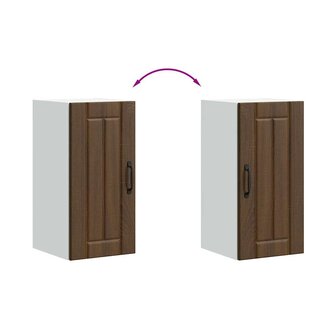 Keukenbovenkast Lucca bewerkt hout bruin eikenkleur 8