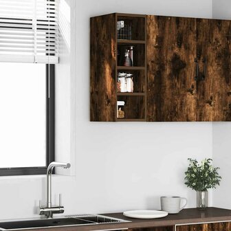 Bovenkast Riga 20x29,5x60 cm bewerkt hout gerookt eikenkleurig 3