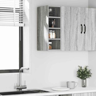 Bovenkast Riga 20x29,5x60 cm bewerkt hout grijs sonoma eikenkleurig 3