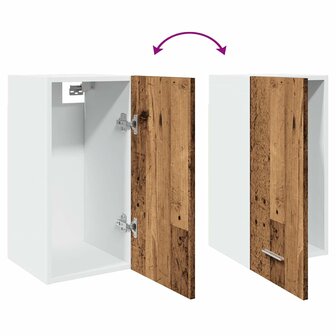 Bovenkast Lyon 30x31x60 cm bewerkt hout oud houtkleurig 8