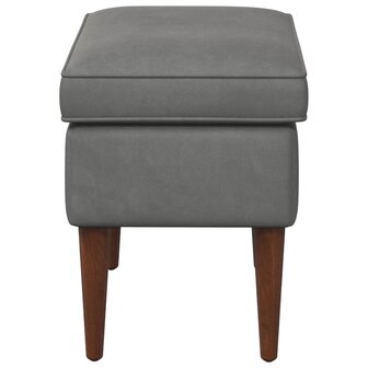 Voetenbank Donkergrijs 55 x 35 x 41 cm Fluweel 4