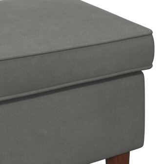 Voetenbank Donkergrijs 55 x 35 x 41 cm Fluweel 5