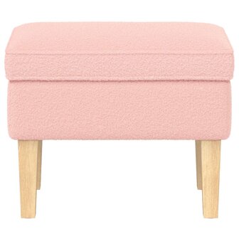 Voetenbank Roze 55 x 35 x 41 cm Boucl&amp;eacute; 3