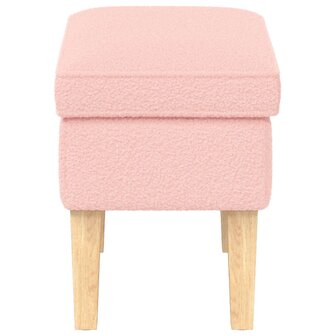 Voetenbank Roze 55 x 35 x 41 cm Boucl&amp;eacute; 4