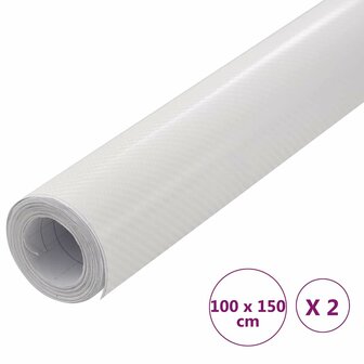 2 st Autofolie 4D 100x150 cm wit 7
