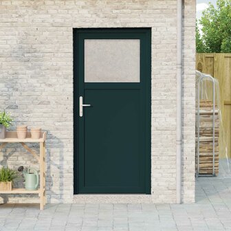Zij-ingangsdeur 98 x 198 cm PVC Antraciet 1