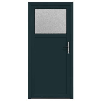 Zij-ingangsdeur 98 x 198 cm PVC Antraciet 2