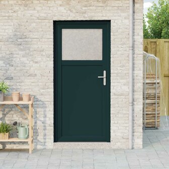 Zij-ingangsdeur 88 x 198 cm PVC Antraciet 1