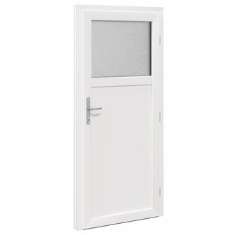 Zij-ingangsdeur 88 x 198 cm PVC Antraciet 9