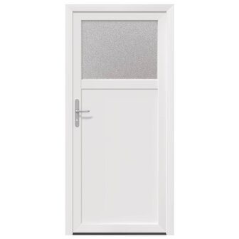 Zij-ingangsdeur 98 x 198 cm PVC Wit 2