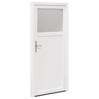 Zij-ingangsdeur 98 x 198 cm PVC Wit 5