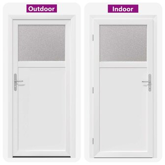 Zij-ingangsdeur 98 x 198 cm PVC Wit 7