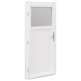 Zij-ingangsdeur 98 x 198 cm PVC Wit 9