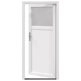 Zij-ingangsdeur 88 x 198 cm PVC Wit 6
