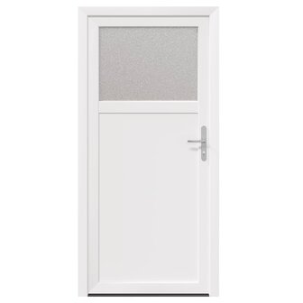 Zij-ingangsdeur 88 x 198 cm PVC Wit 2