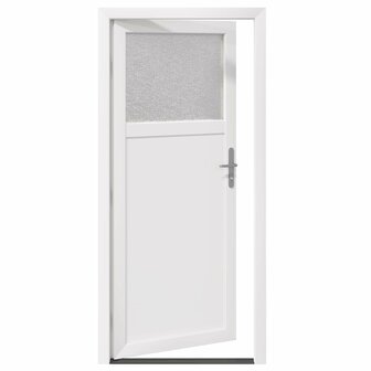 Zij-ingangsdeur 88 x 198 cm PVC Wit 6