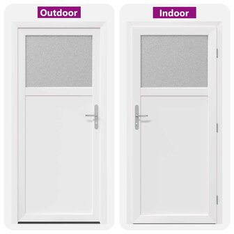 Zij-ingangsdeur 88 x 198 cm PVC Wit 7