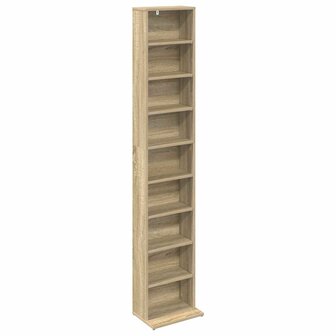 Cd-kast 2 st Sonoma Eiken 33 x 23,5 x 175 cm Bewerkt hout 4