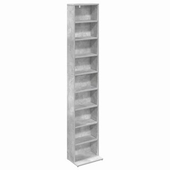 Cd-kast 2 st Betongrijs 33 x 23,5 x 175 cm Bewerkt hout 4