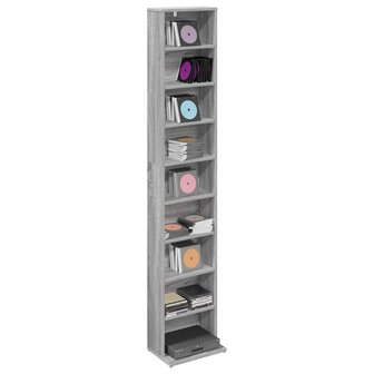 Cd-kast Grijs Sonoma 33 x 23,5 x 175 cm Bewerkt hout 3