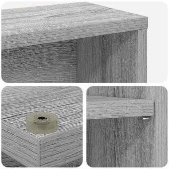 Cd-kast Grijs Sonoma 33 x 23,5 x 175 cm Bewerkt hout 7