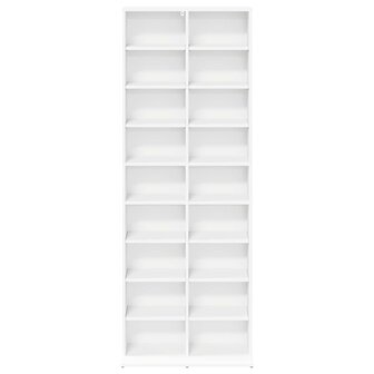 Cd-kast Wit 65 x 23,5 x 175 cm Bewerkt hout 4