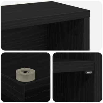 Cd-kast Zwart eiken 65 x 23,5 x 175 cm Bewerkt hout 7