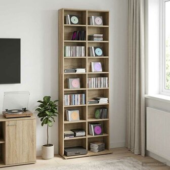 Cd-kast Sonoma Eiken 65 x 23,5 x 175 cm Bewerkt hout 1