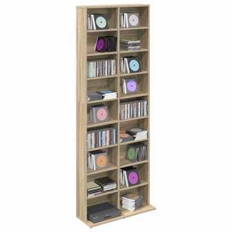 Cd-kast Sonoma Eiken 65 x 23,5 x 175 cm Bewerkt hout 3