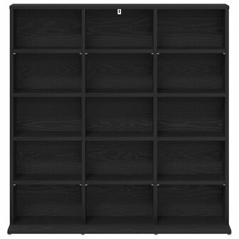 Cd-kast Zwart eiken 96 x 23,5 x 97,5 cm Bewerkt hout 4