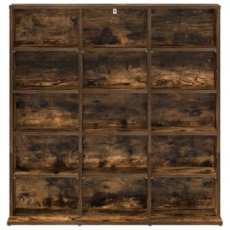 Cd-kast Gerookt eiken 96 x 23,5 x 97,5 cm Bewerkt hout 4