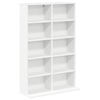 Cd-kast 2 st Wit 65 x 23,5 x 97,5 cm Bewerkt hout 4