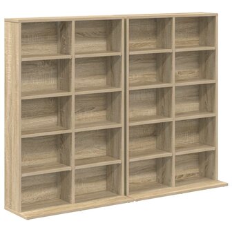 Cd-kast 2 st Sonoma Eiken 65 x 23,5 x 97,5 cm Bewerkt hout 2