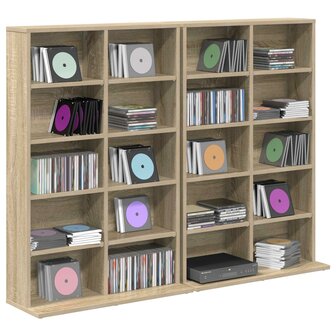 Cd-kast 2 st Sonoma Eiken 65 x 23,5 x 97,5 cm Bewerkt hout 3