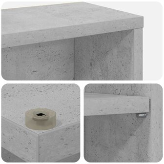 Cd-kast Betongrijs 65 x 23,5 x 97,5 cm Bewerkt hout 7