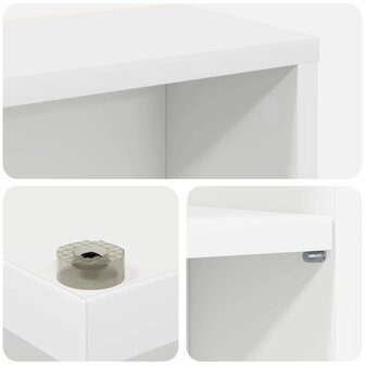 Cd-kast Wit 33 x 23,5 x 97,5 cm Bewerkt hout 7