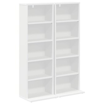 Cd-kast 2 st Wit 33 x 23,5 x 97,5 cm Bewerkt hout 2