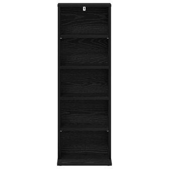 Cd-kast Zwart eiken 33 x 23,5 x 97,5 cm Bewerkt hout 4