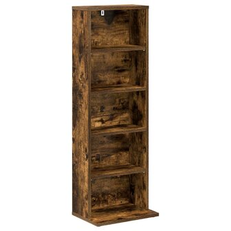 Cd-kast Gerookt eiken 33 x 23,5 x 97,5 cm Bewerkt hout 2