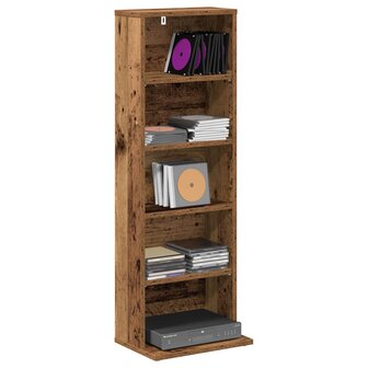 Cd-kast Oud hout 33 x 23,5 x 97,5 cm Bewerkt hout 3