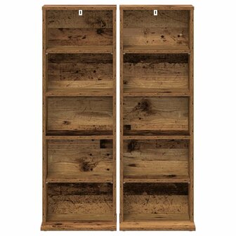 Cd-kast 2 st Oud hout 33 x 23,5 x 97,5 cm Bewerkt hout 6