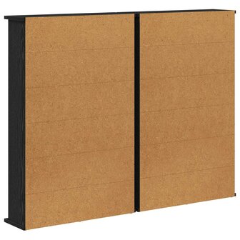 Cd-kast 2 st Zwart eiken 60 x 17 x 92 cm Bewerkt hout 8
