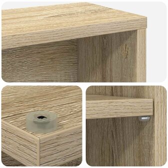Cd-kast 2 st Sonoma Eiken 60 x 17 x 92 cm Bewerkt hout 9