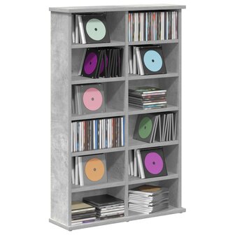 Cd-kast Betongrijs 60 x 17 x 92 cm Bewerkt hout 3