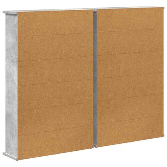 Cd-kast 2 st Betongrijs 60 x 17 x 92 cm Bewerkt hout 8