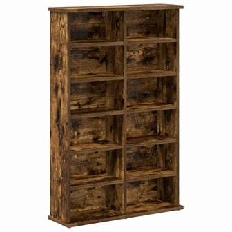 Cd-kast Gerookt eiken 60 x 17 x 92 cm Bewerkt hout 2