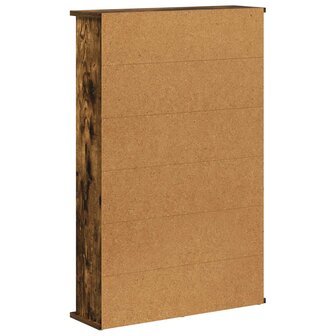 Cd-kast Gerookt eiken 60 x 17 x 92 cm Bewerkt hout 6