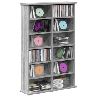 Cd-kast Grijs Sonoma 60 x 17 x 92 cm Bewerkt hout 3