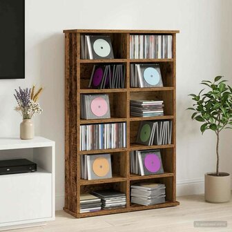Cd-kast Oud hout 60 x 17 x 92 cm Bewerkt hout 1
